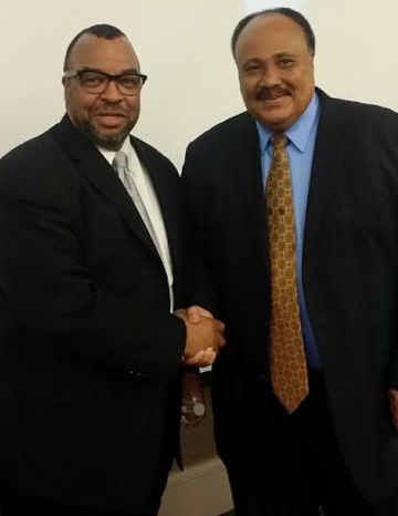 Roy Parker and Mr Martin Luther King, III  at a Private Dinner Hosted by SCLC